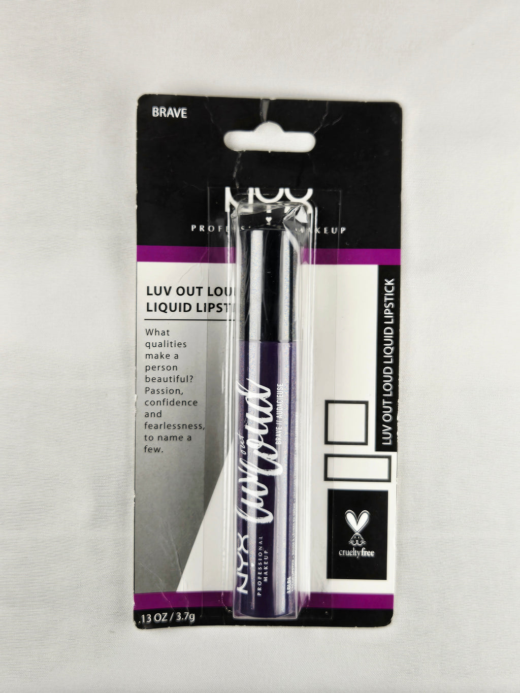 NYX Luv Out Loud Liquid Lipstick “Brave” Purple 0.13 oz Sealed Discontinued Shade