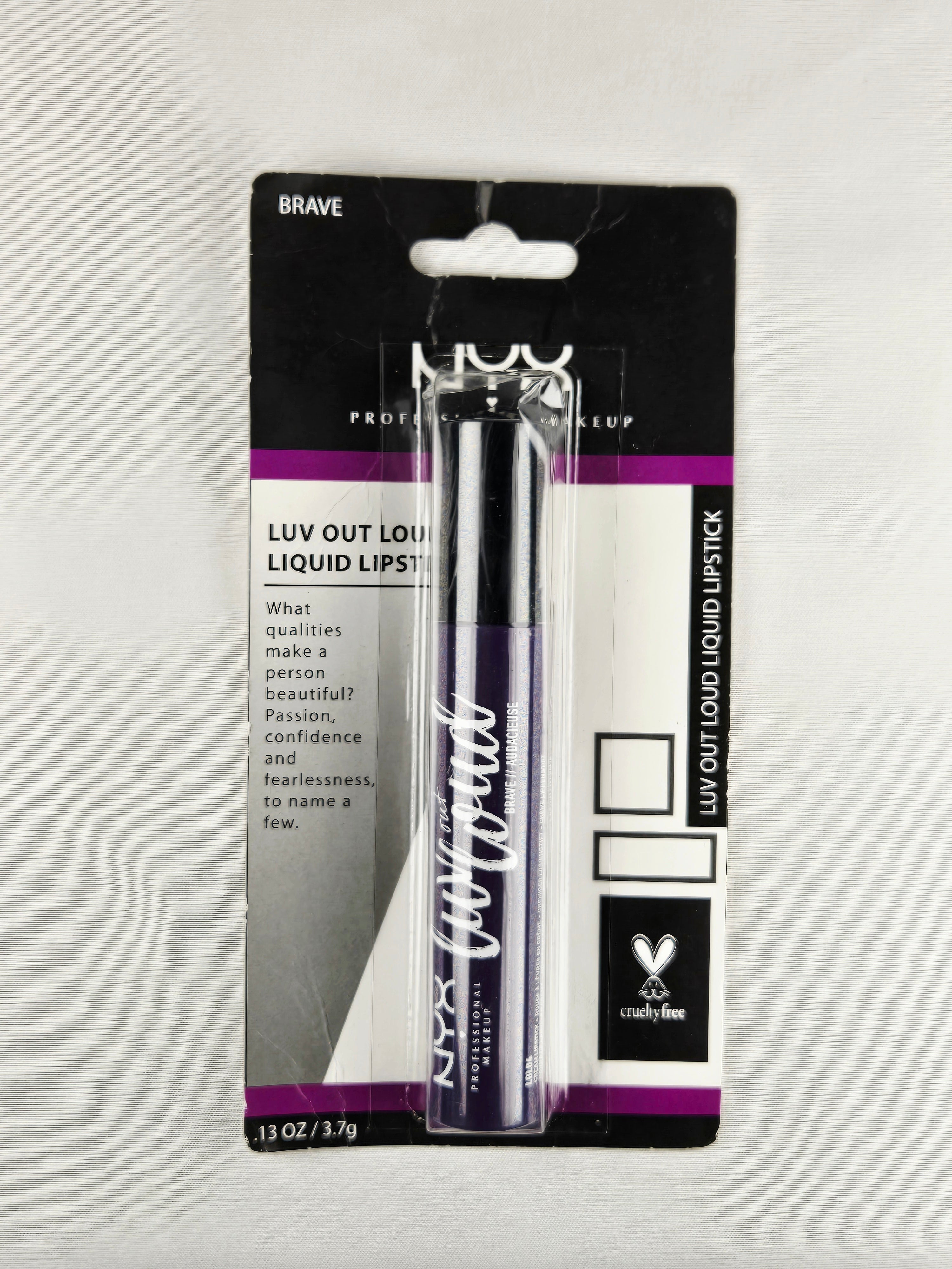 NYX Luv Out Loud Liquid Lipstick “Brave” Purple 0.13 oz Sealed Discontinued Shade