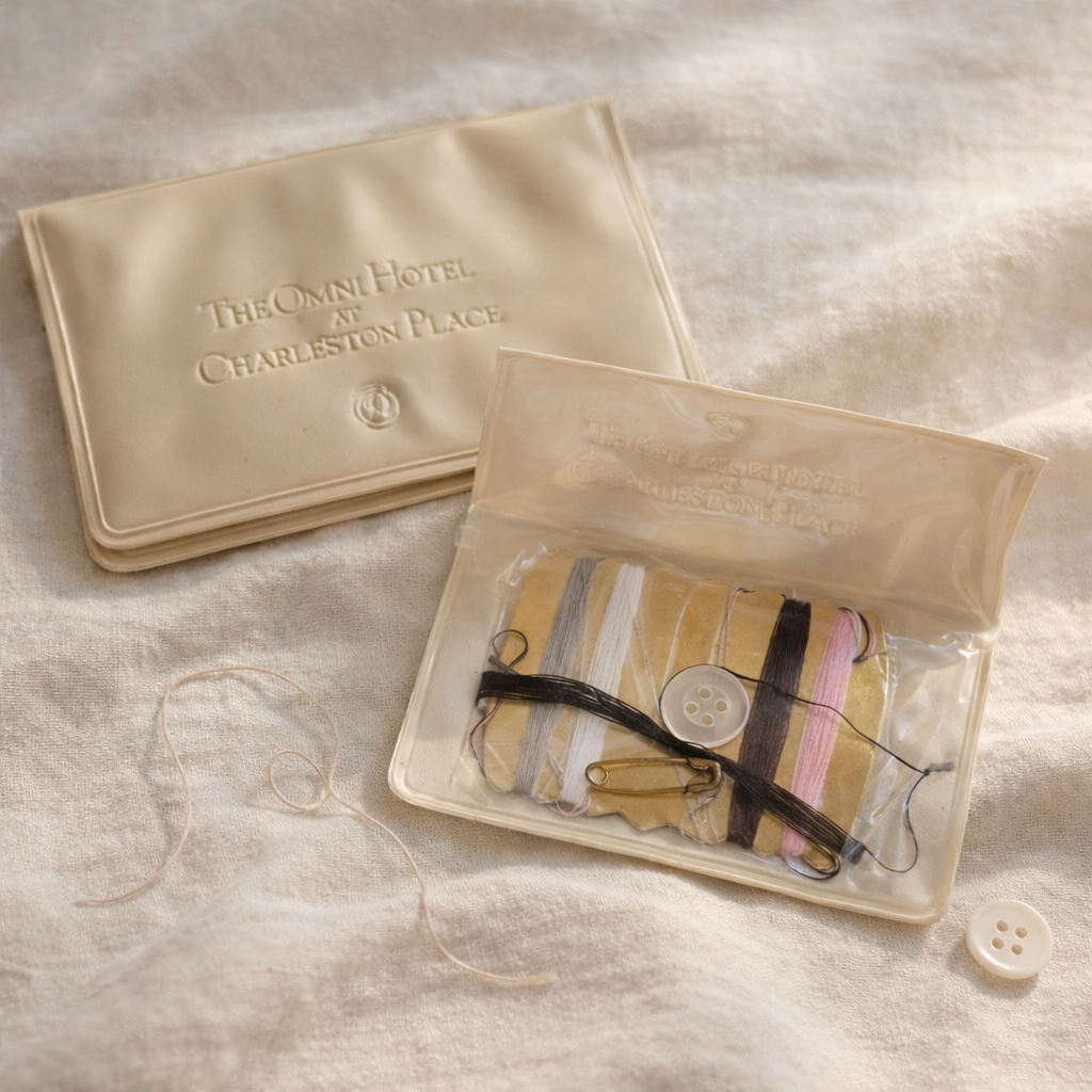 Omni Hotel Charleston Place Vintage Sewing Kit – Travel Keepsake Ephemera