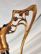 Vintage Castilian 5048 Art Nouveau Revival Aubergine Porcelain Bronze Mermaid Ewer