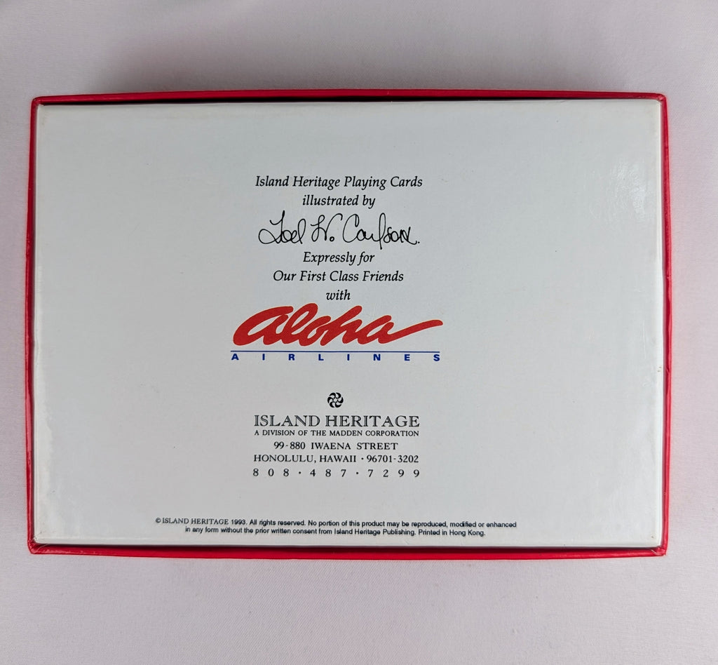 Aloha Airlines First Class Double Deck Playing Cards Set 1993 Island Heritage