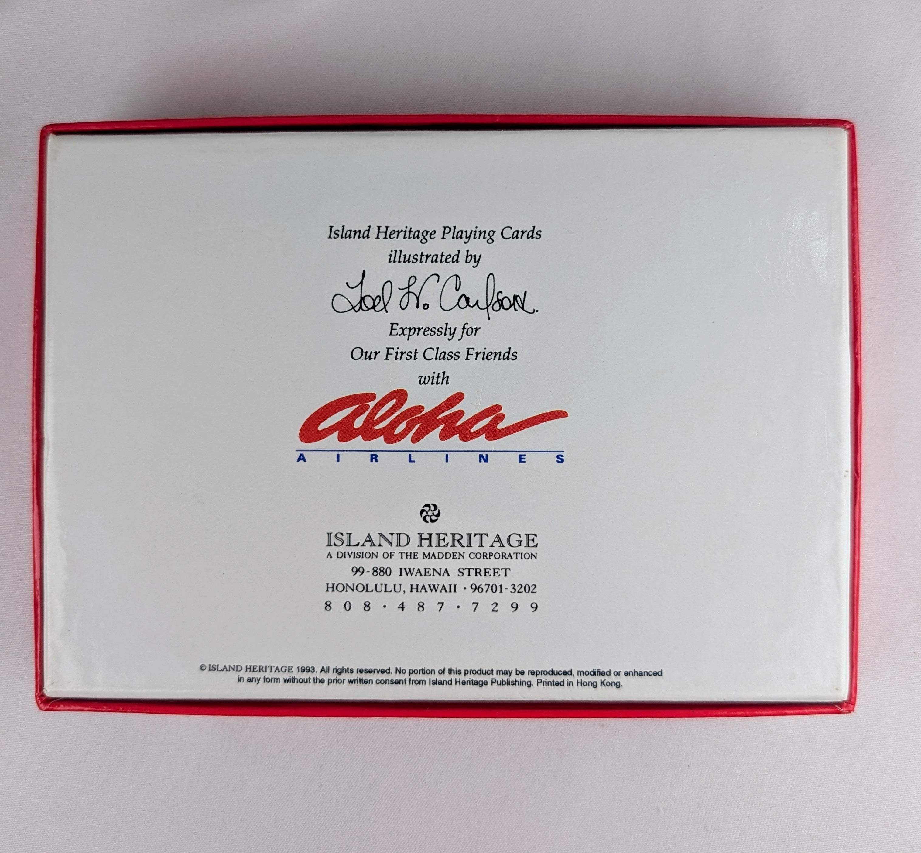 Aloha Airlines First Class Double Deck Playing Cards Set 1993 Island Heritage