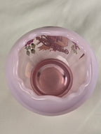 Vintage Fenton Coca-Cola Girl Pink Opalescent Glass Rose Bowl – Signed J. Peyton