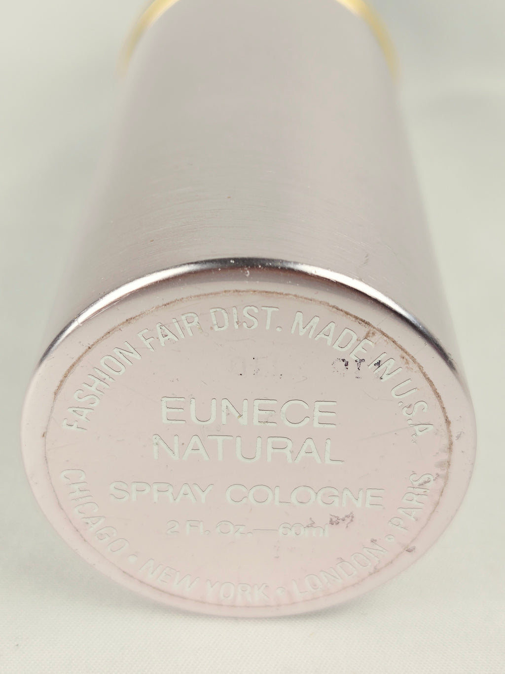 Fashion Fair Vintage Eunece Natural Spray Cologne 2 oz / 60ml – Aluminum Travel Case – Rare