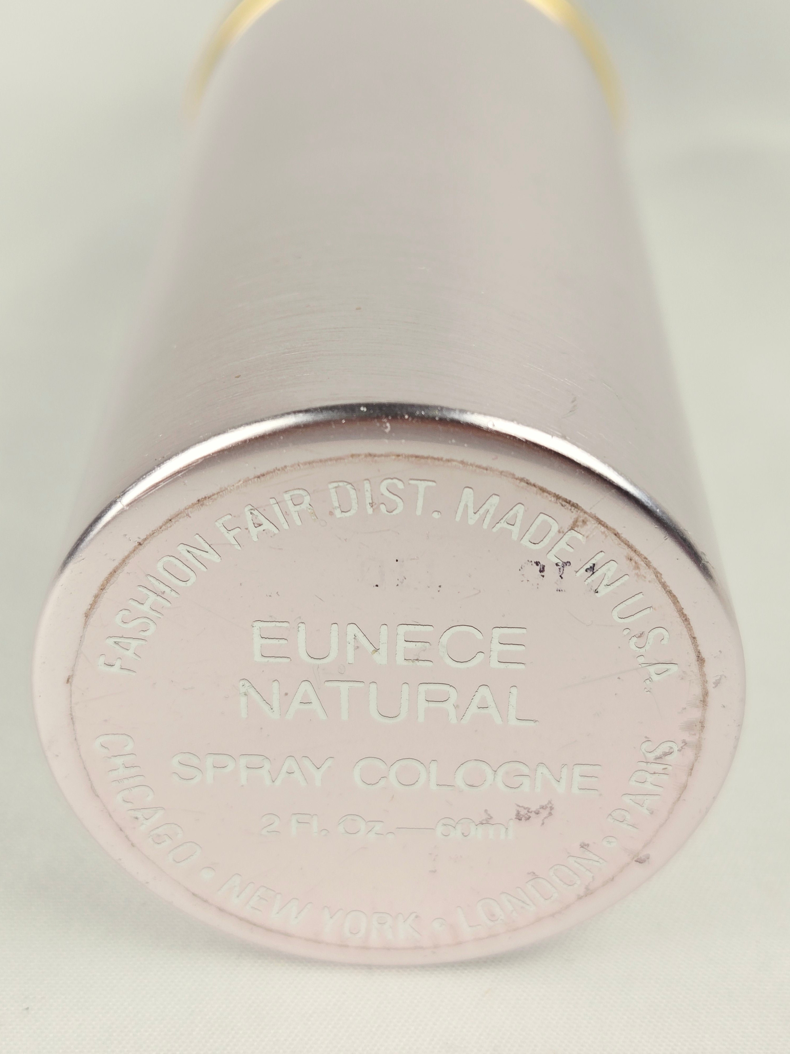 Fashion Fair Vintage Eunece Natural Spray Cologne 2 oz / 60ml – Aluminum Travel Case – Rare