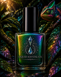 Reptilline |  NOT FOR SALE  - Emerald Jade Multichrome Nail Lacquer | Sapphire, Violet & Ember Shifts | Liquid Krystal Co. -  Prototype - 2027 Drop