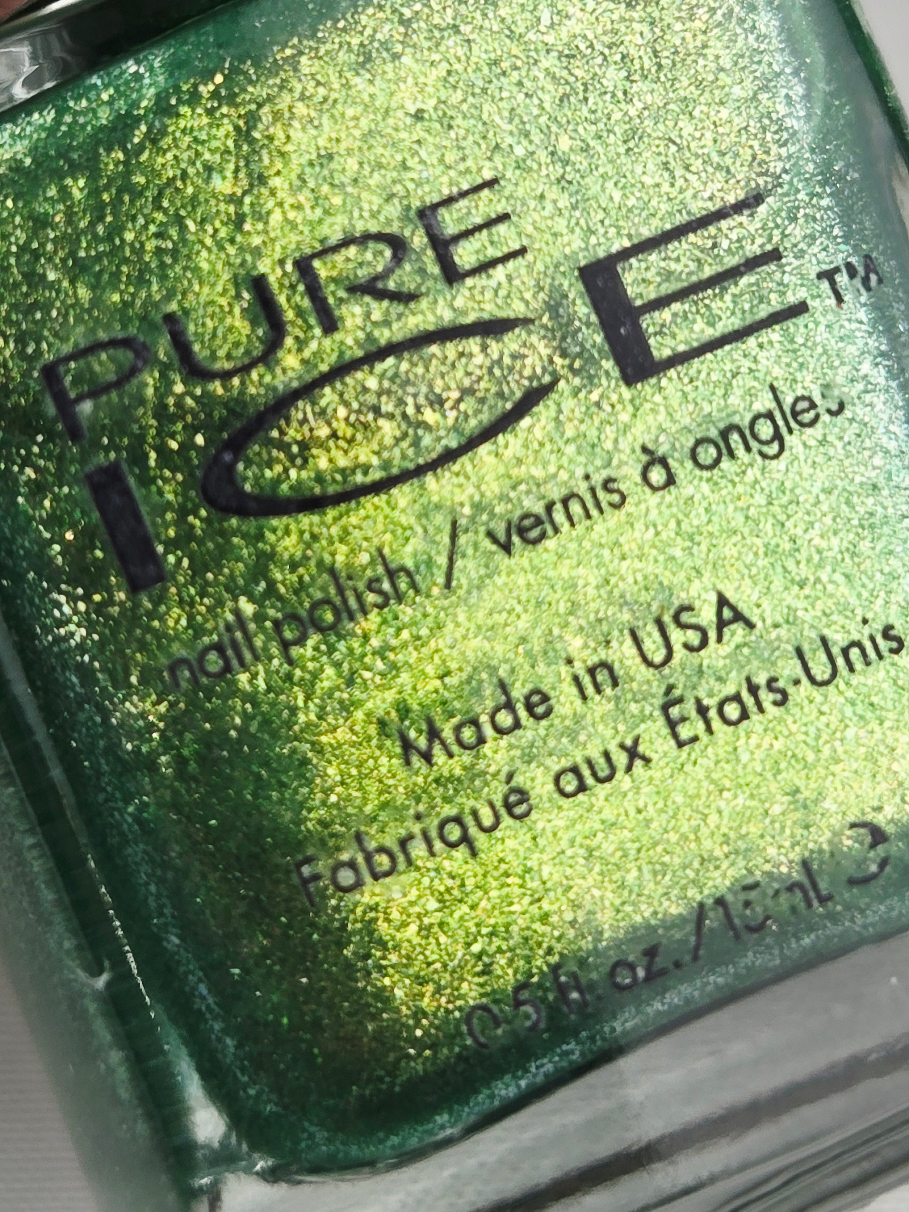 Pure Ice Lucky Charming Nail Polish 1023 Emerald Green Glitter Shimmer Lacquer .5 oz