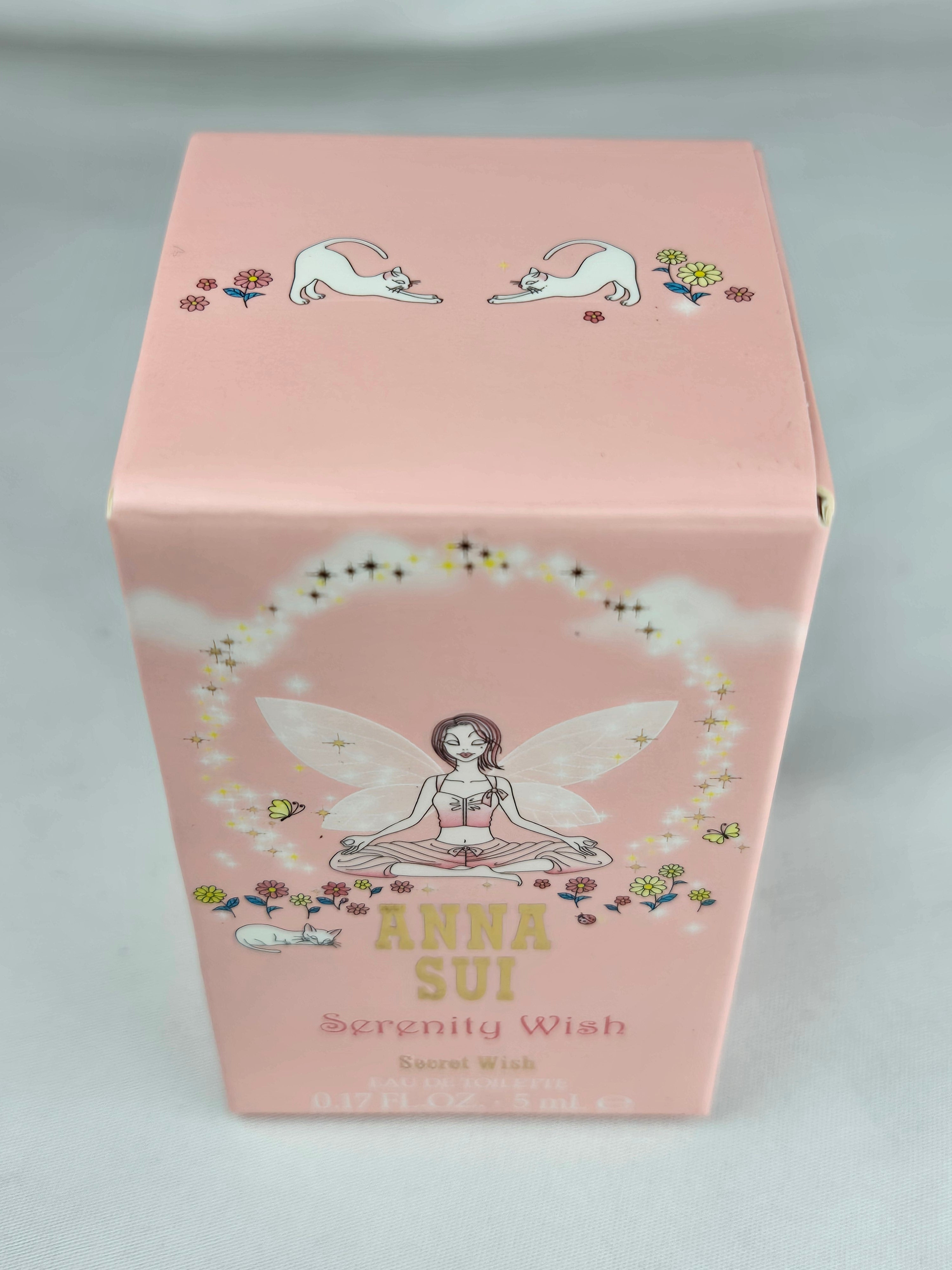 Anna Sui Serenity Wish Secret Wish Eau De Toilette Mini Perfume 0.17 oz 5ml Fairy Bottle