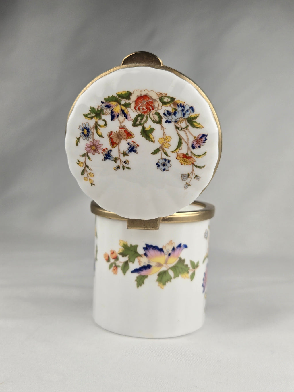 Aynsley “Cottage Garden” Fine Bone China Trinket Jar – Made in England