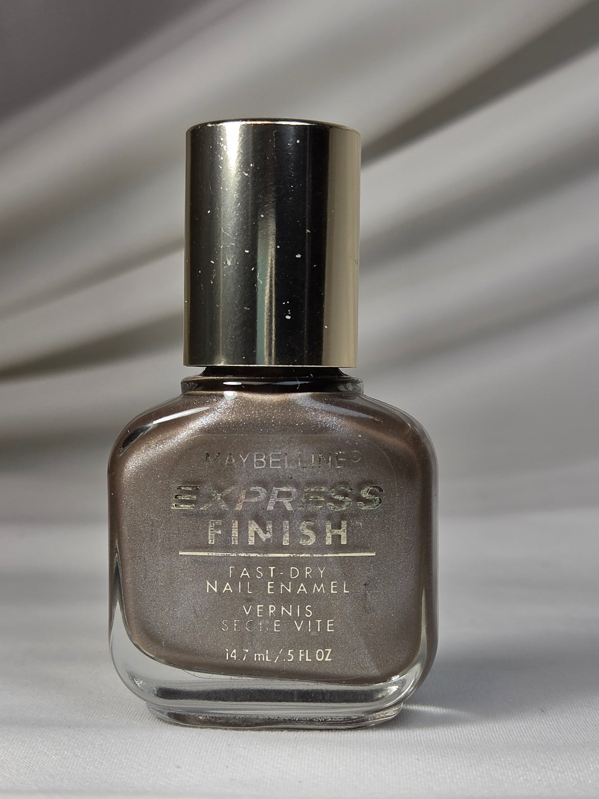 Vintage Maybelline Express Finish Toasted Host Nail Polish 0.5 oz Y2K Taupe Shimmer