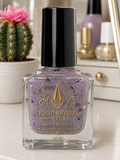 Aetherdust by Liquid Krystal Co. – Silver Holographic Nail Polish with Multichrome Chameleon Flakes | Sheer Buildable Indie Lacquer
