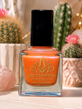Arcflare - Neon Orange Glow in the Dark Nail Polish | Blue Violet Shimmer UV Reactive Handmade Indie Lacquer | Liquid Krystal Co.