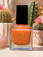 Arcflare - Neon Orange Glow in the Dark Nail Polish | Blue Violet Shimmer UV Reactive Handmade Indie Lacquer | Liquid Krystal Co.
