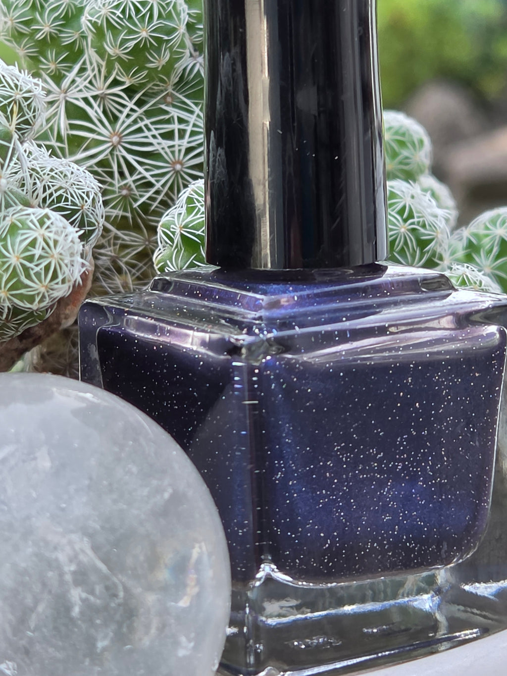 Liquid Krystal Co. Galactic Abyss – One-of-a-Kind Prototype GA001 | Inky Purple Nail Lacquer with Electric Blue Sheen Holo Shimmer | Handmade Collectible Prototype | 15 mL