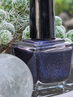 Liquid Krystal Co. Galactic Abyss – One-of-a-Kind Prototype GA001 | Inky Purple Nail Lacquer with Electric Blue Sheen Holo Shimmer | Handmade Collectible Prototype | 15 mL