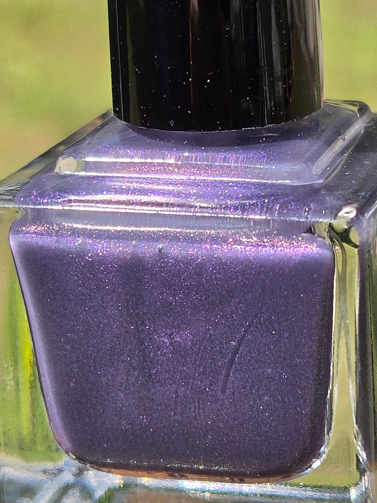Shadow Blush - Thermal Nail Lacquer – Blackened Violet to Lilac Mauve Pink with Electric Blue-Violet Shimmer Handmade Indie Nail Polish