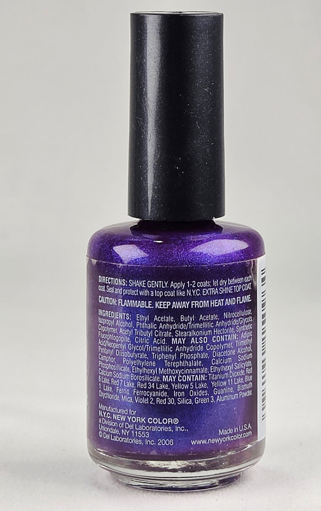 NYC New York Color 133A Purple Pizzazz Frost Nail Polish Vintage Shimmer Collectible