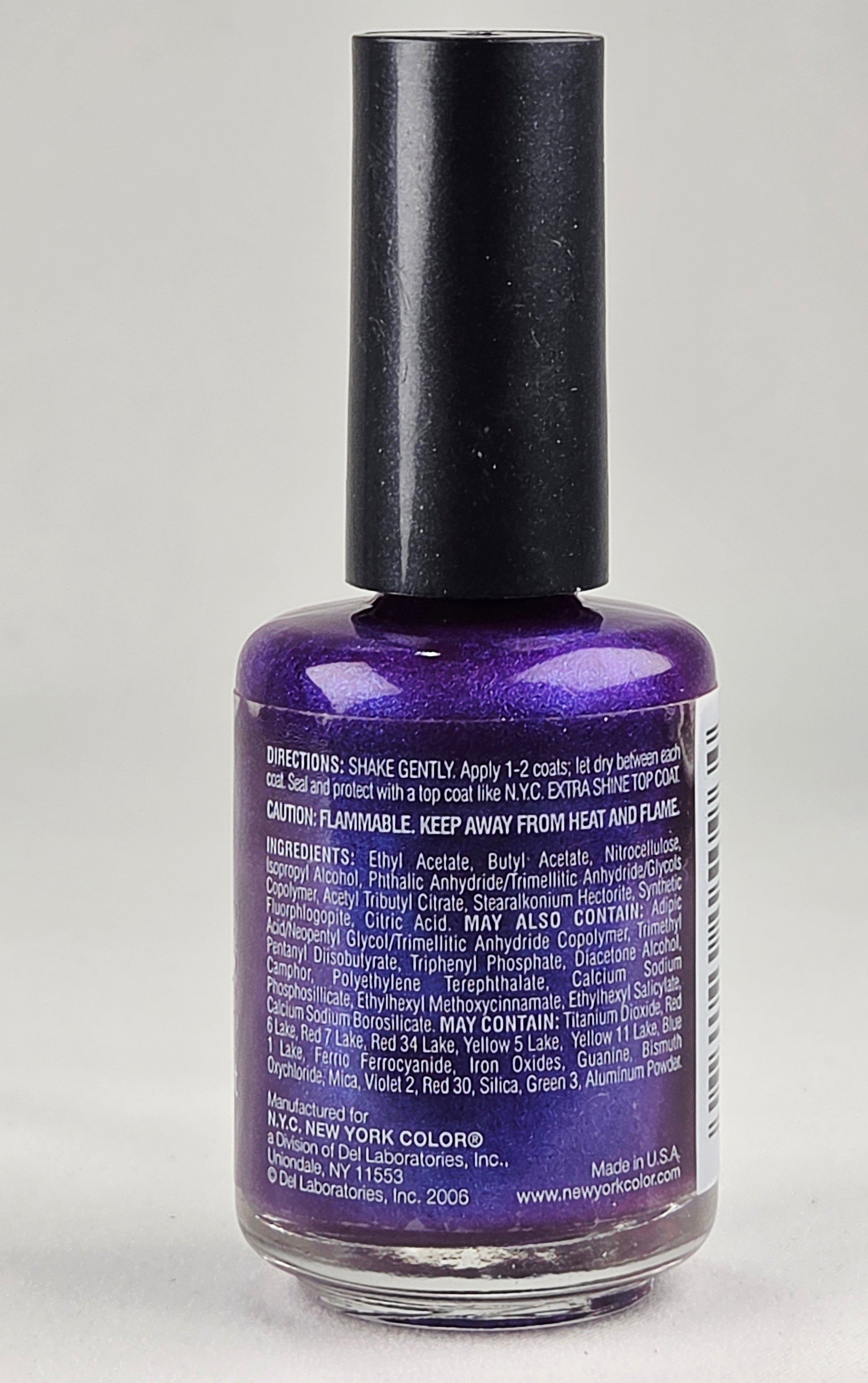 NYC New York Color 133A Purple Pizzazz Frost Nail Polish Vintage Shimmer Collectible