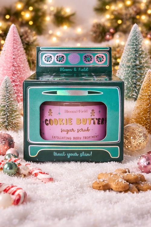Bloom & Field Cookie Butter Exfoliating Sugar Body Scrub Christmas cookie skincare 