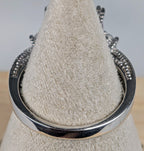 925 Sterling Silver Pink CZ Statement Ring Size 7 Vintage-Inspired Cocktail Ring