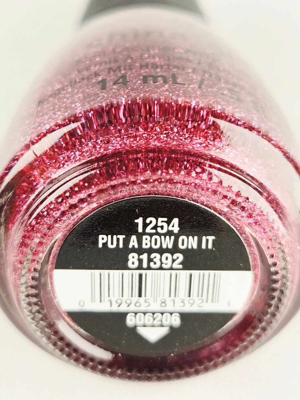 China Glaze “Put a Bow On It” Pink Glitter Nail Polish – Discontinued Holiday Shade 14ml