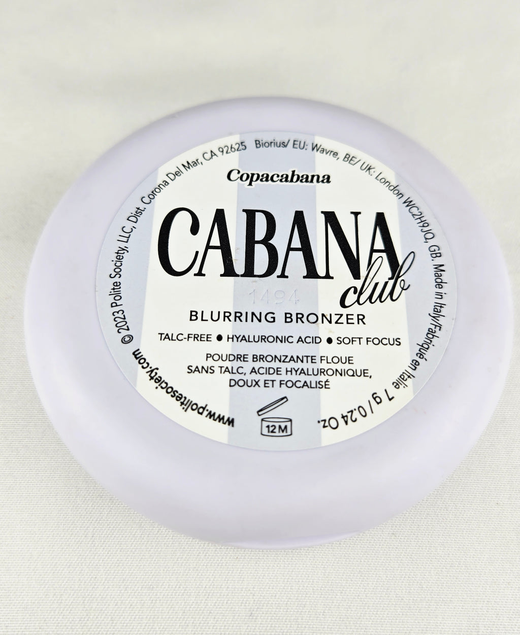 Polite Society Cabana Club Blurring Bronzer – Copacabana | Talc-Free Soft Focus Powder | New