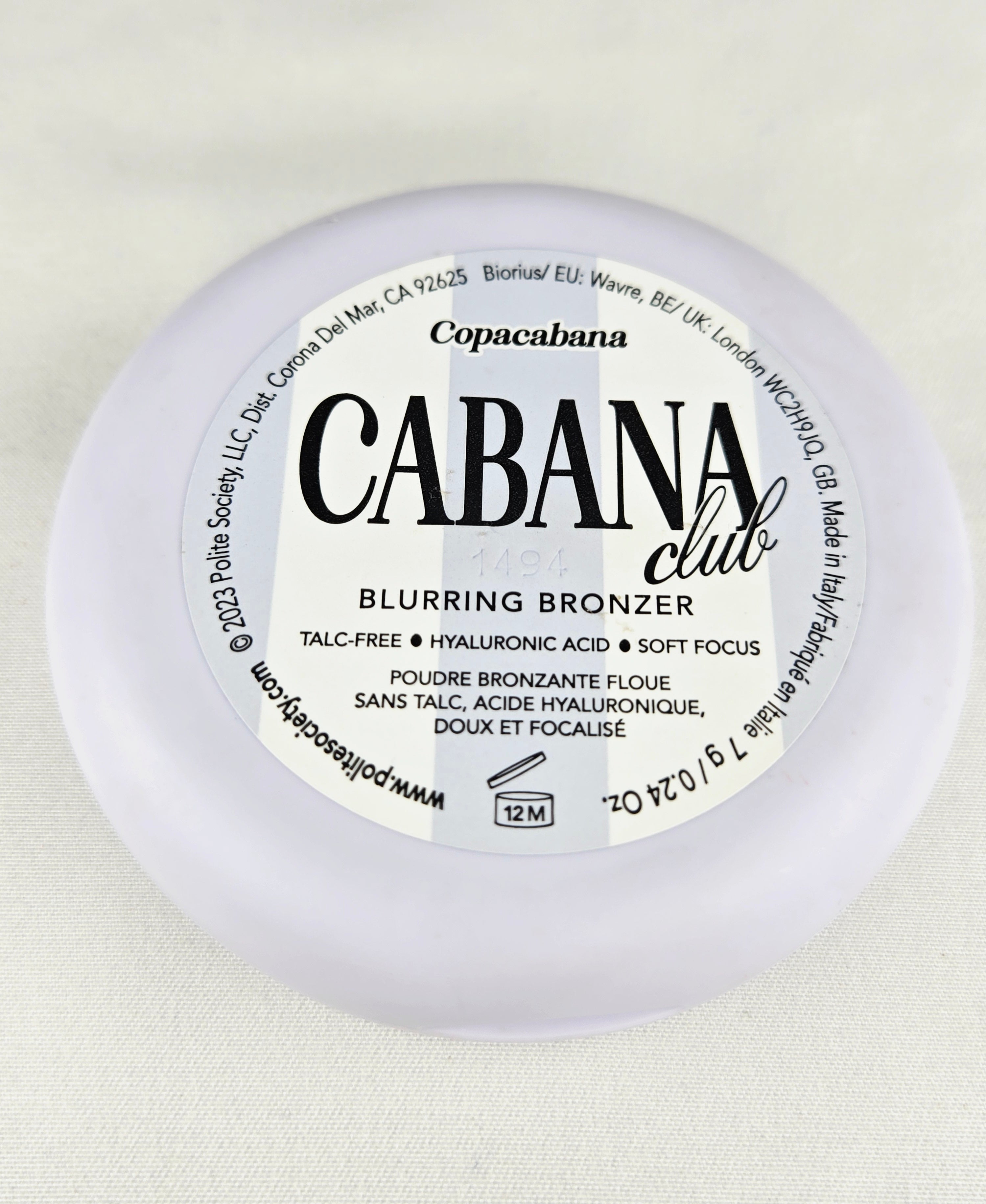 Polite Society Cabana Club Blurring Bronzer – Copacabana | Talc-Free Soft Focus Powder | New
