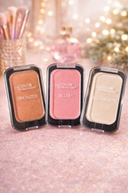 The Color Workshop Face Trio Set – Highlighter, Blush & Bronzer Compact Makeup