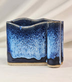 Bay Pottery Blue Drip Glaze Stoneware Desk Organizer & Pen Holder – Virginia Pottery
