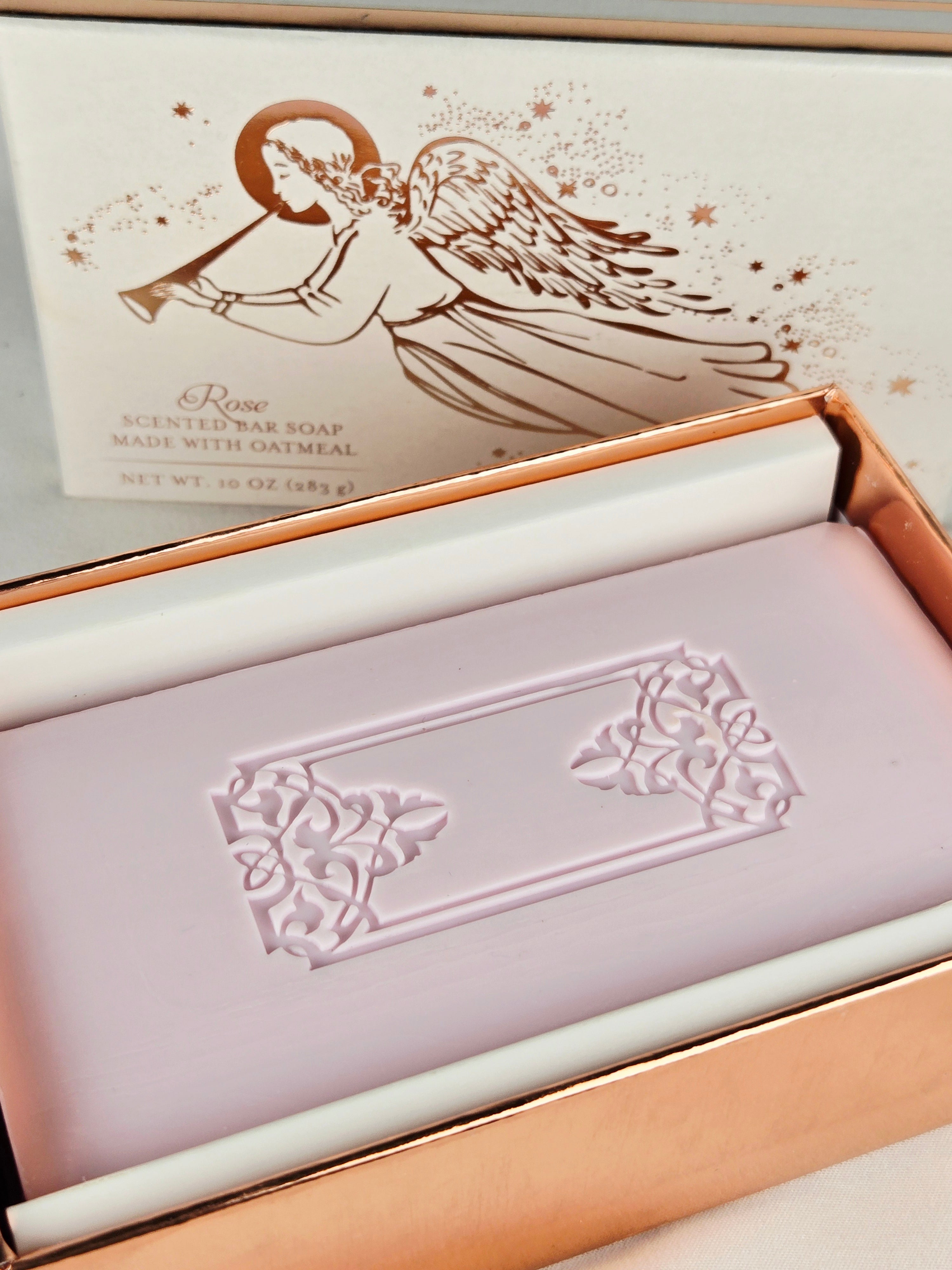 Rose Angel Oatmeal Bar Soap — Vintage Style Gift Box
