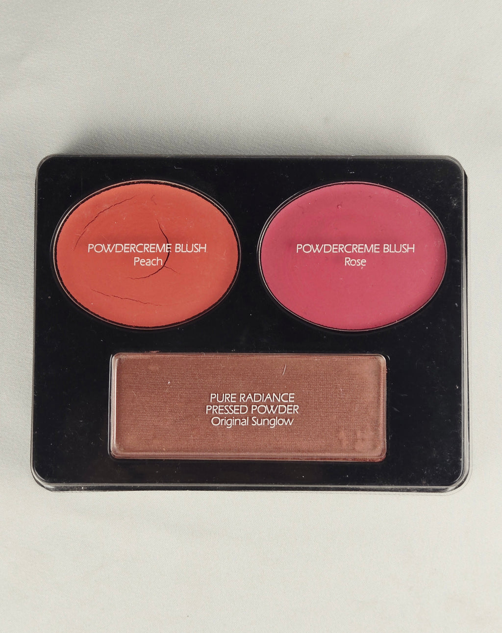 Revlon Vintage PowderCreme Blush Rose & Pure Radiance Pressed Powder Palette Original Sunglow Face Palette