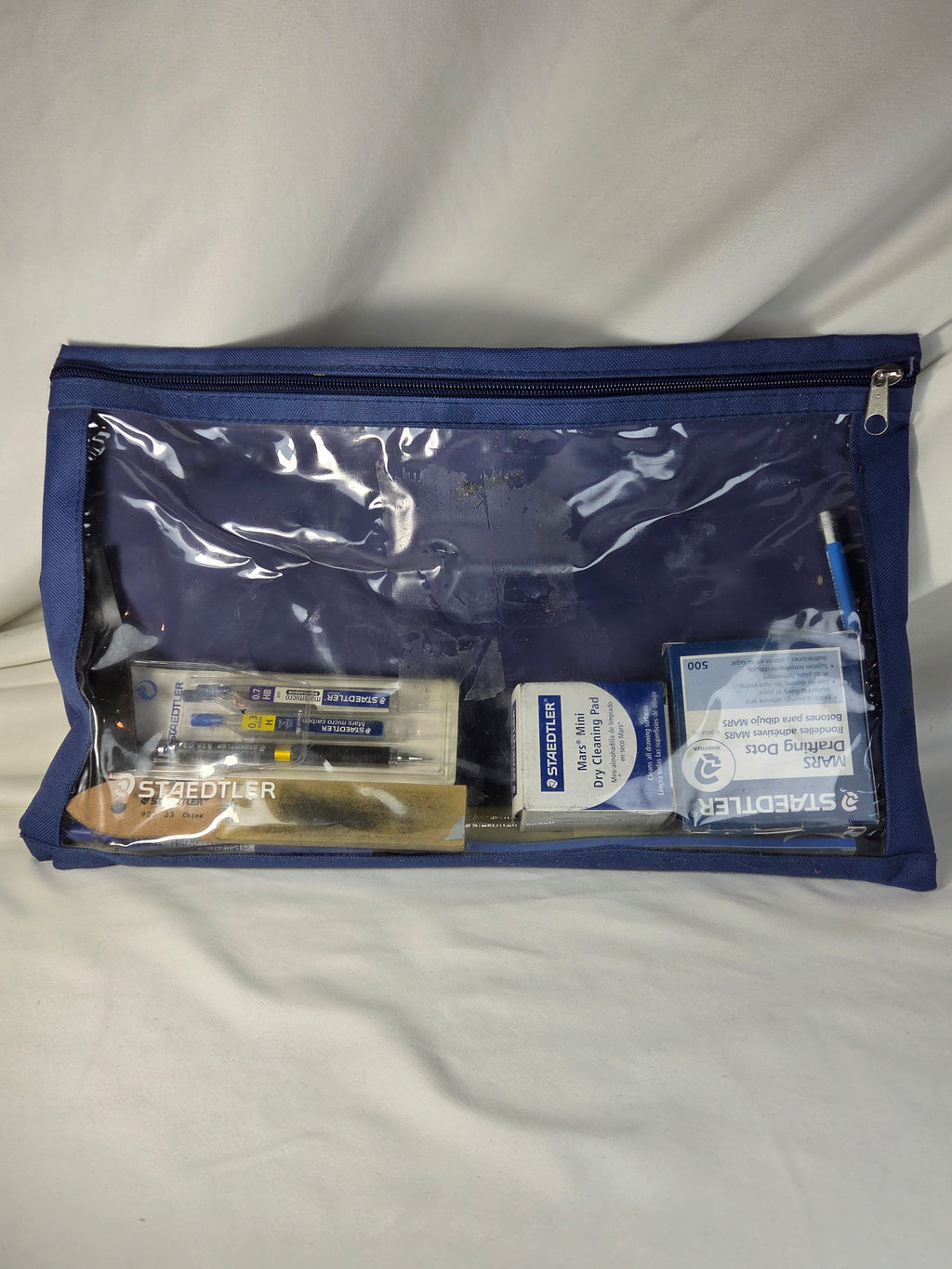 STAEDTLER Vintage Drafting & Drawing Tool Lot – Mars Cleaning Pad, Drafting Dots, Divider, Leads, Brush & More