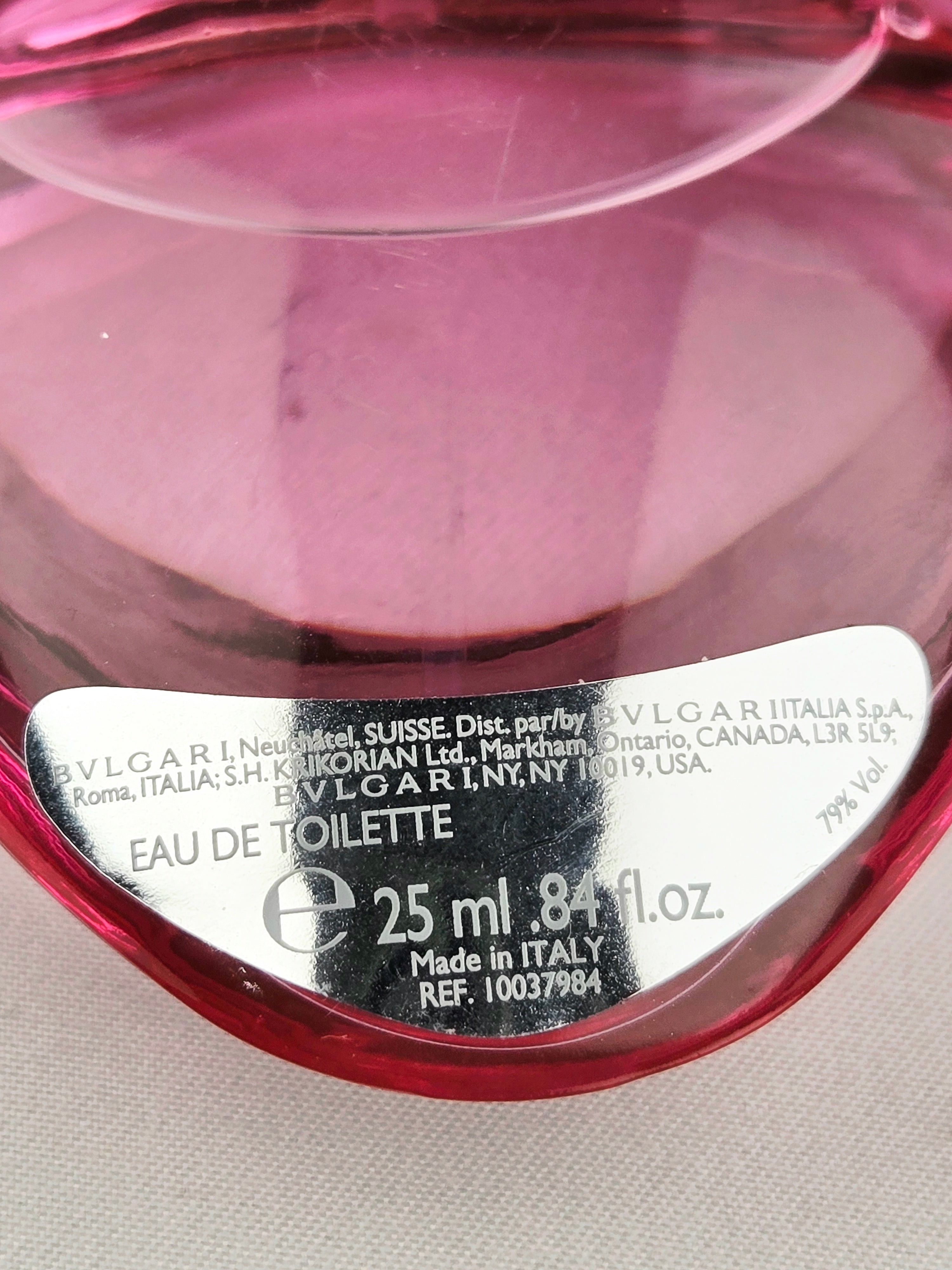 BVLGARI Omnia Pink Sapphire Eau de Toilette 25ml 0.84oz Perfume Made in Italy