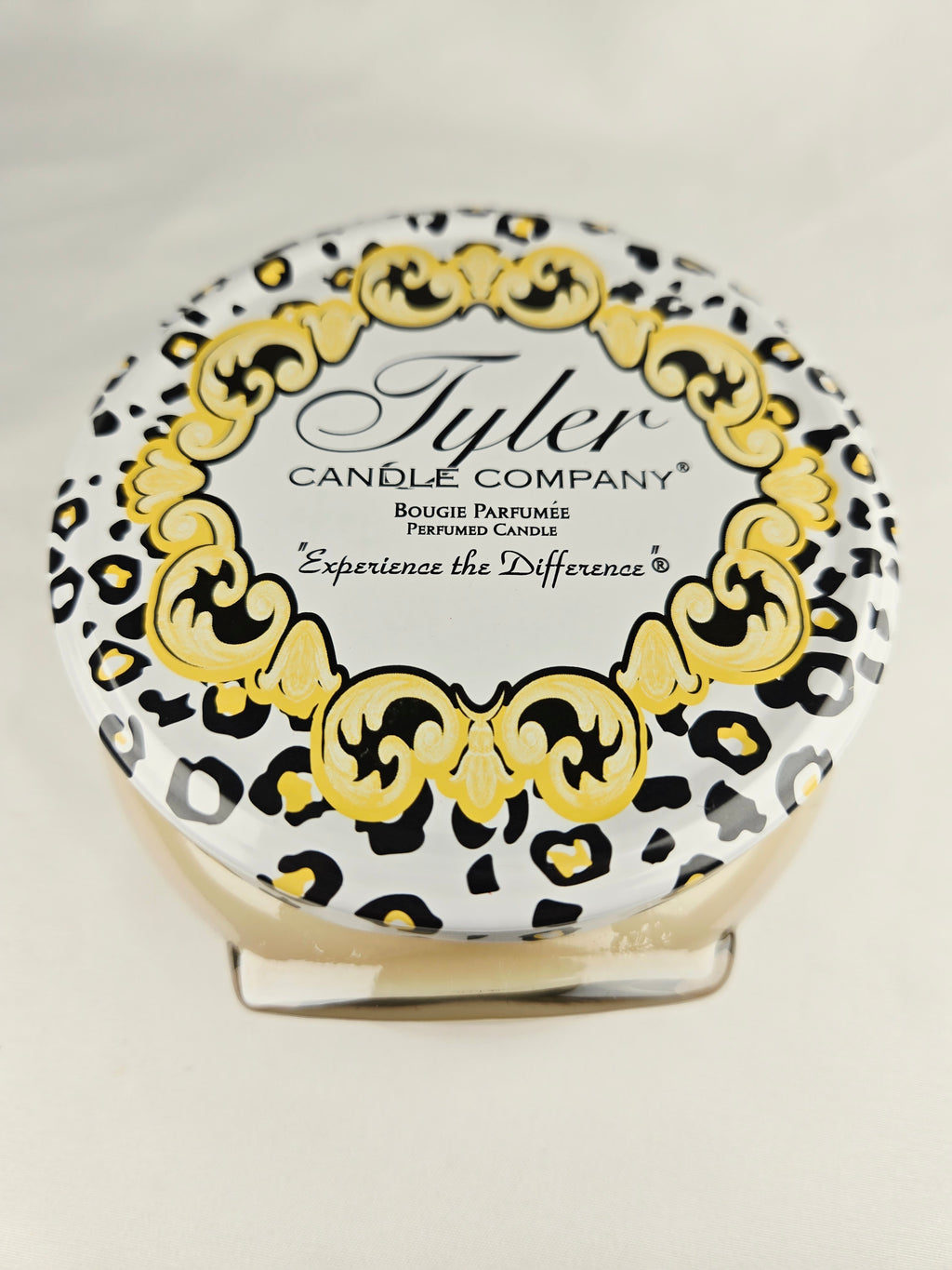 Tyler Candle Company “High Maintenance” 11 oz Scented Candle – Leopard Lid Glass Jar Candle