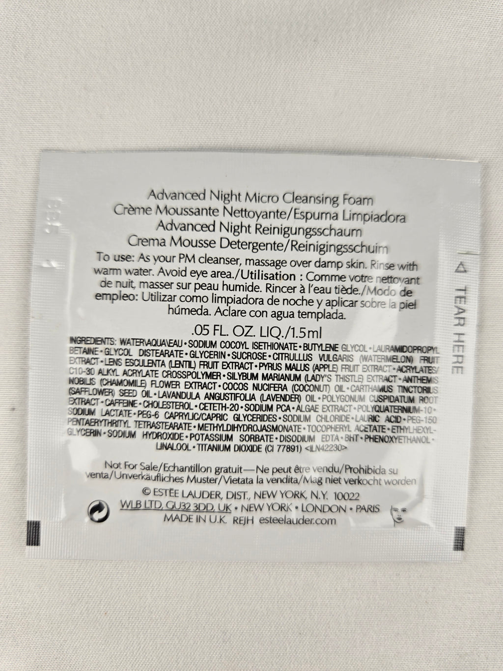🎁 Present Pile Add-On | $25+ Order                      Estée Lauder Advanced Night Micro Cleansing Foam Sample