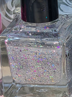Aetherdust – Silver Holographic Nail Polish with Multichrome Chameleon Flakes | Sheer Buildable Indie Lacquer - Liquid Krystal Co