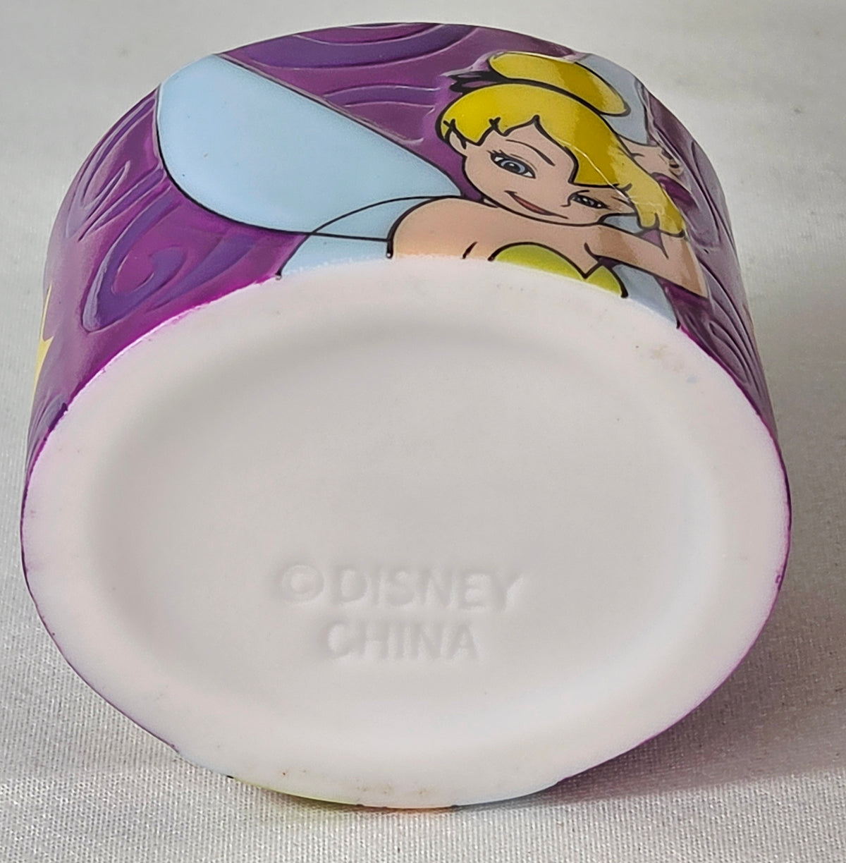 Disney Tinker Bell Happy Thoughts Trinket Box Purple Green Star Lid Fairy Keepsake Box 3"
