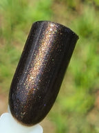 Chocolirium Dark Chocolate Brown Shimmer Nail Polish | Liquid Krystal Co. Handmade Indie Lacquer