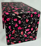 Zigi + Marais Floral Hard Shell Eyeglass Case | Holds 4 Pairs | Hot Pink Velvet Interior