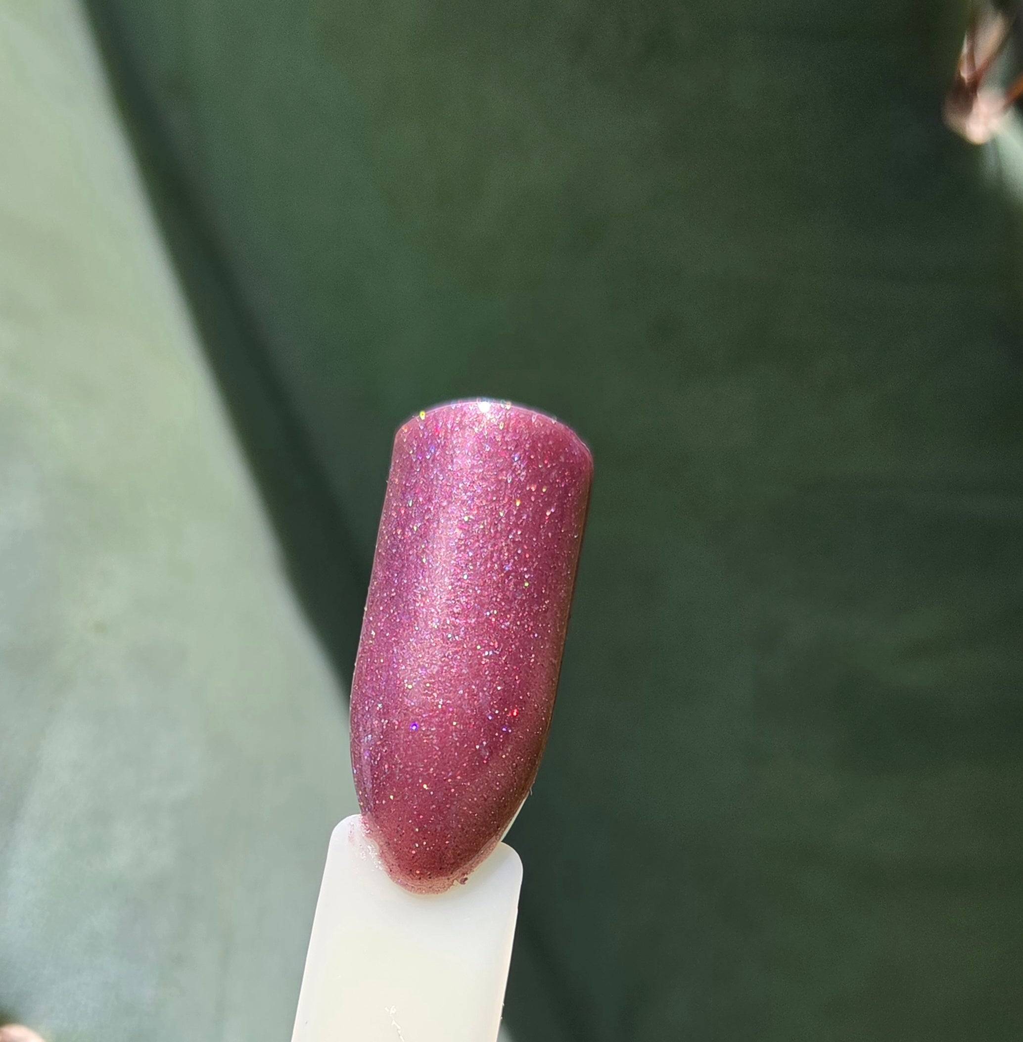 Liquid Krystal Co. Orchid Glitch| One-of-a-Kind Prototype Nail Lacquer | Dusty Orchid Holographic Shimmer | Handmade Indie Nail Polish