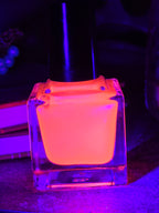 Arcflare - Neon Orange Glow in the Dark Nail Polish | Blue Violet Shimmer UV Reactive Handmade Indie Lacquer | Liquid Krystal Co.