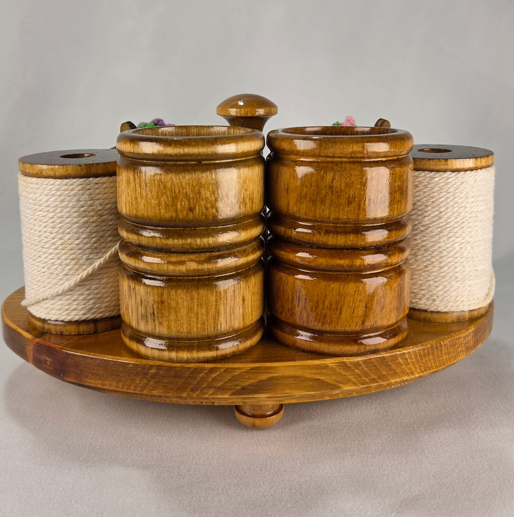Just Wood Sheep Organizer Caddy Rotating Needlework Station