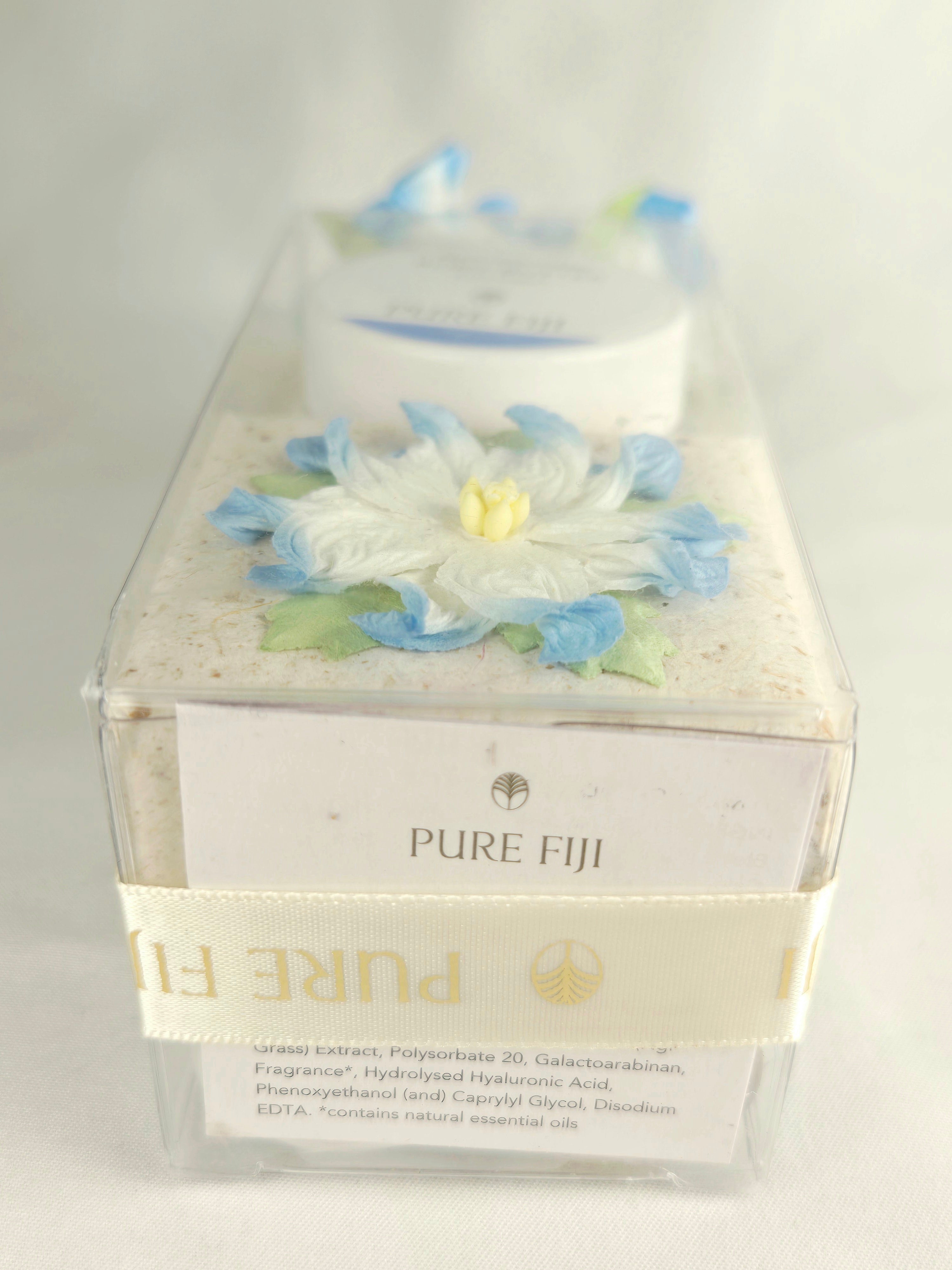 Pure Fiji Coconut Nourishing Body Butter Gift Set – Tropical Spa Box with Decorative Floral Soap