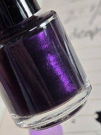 Violet Phantogenesis - Black Crelly Dark Purple Violet Shimmer Nail Polish Handmade Indie Lacquer | Liquid Krystal Co.
