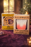 Illuminati Tarot Bath Bomb Set | Twin Arcana Ritual — Moon & 3 of Swords | Hibiscus + Rose Scented Self-Care Pair