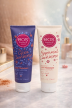 eos Cocoa Cashmere & Peppermint Cashmere 24H Moisture Body Lotion Set 2.5oz Travel Size Duo
