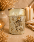 Handcrafted Studio Pottery Botanical Vase | Signed Artisan Stoneware Vase | 6" Rustic Floral Ceramic Home Decor