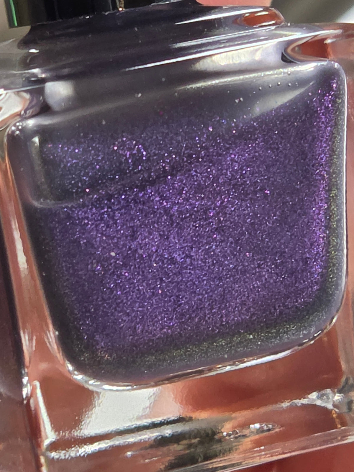 Shadow Blush - Thermal Nail Lacquer – Blackened Violet to Lilac Mauve Pink with Electric Blue-Violet Shimmer Handmade Indie Nail Polish