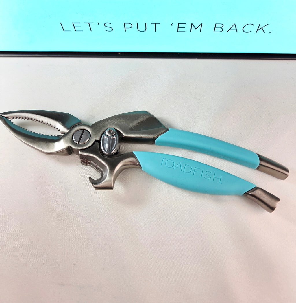 Toadfish Coastal Kitchen Collection 3 Piece Seafood Tool Set Oyster Knife Crab Cutter Shrimp Cleaner