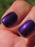 Violet Phantogenesis - Black Crelly Dark Purple Violet Shimmer Nail Polish Handmade Indie Lacquer | Liquid Krystal Co.
